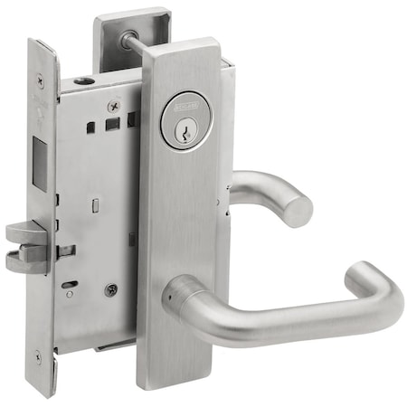 Schlage Closet Mortise Lock with Deadbolt, 03L Design, Satin Chrome L9465P 03L 626